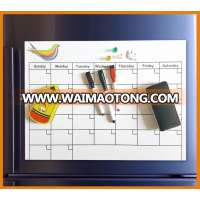 Hot sale Magnetic Dry Erase Monthly Calendar Kit for Refrigerator ,Menu Planner board, weekly planner board fridge magnet