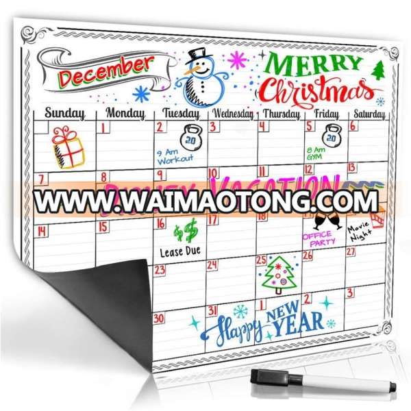 Magnetic Refrigerator Monthly Calendar Dry Erase WhiteBoard Planner