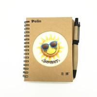 Custom spiral paper notebook with pen