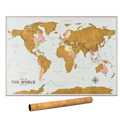 Travel world USA poster scratch off map